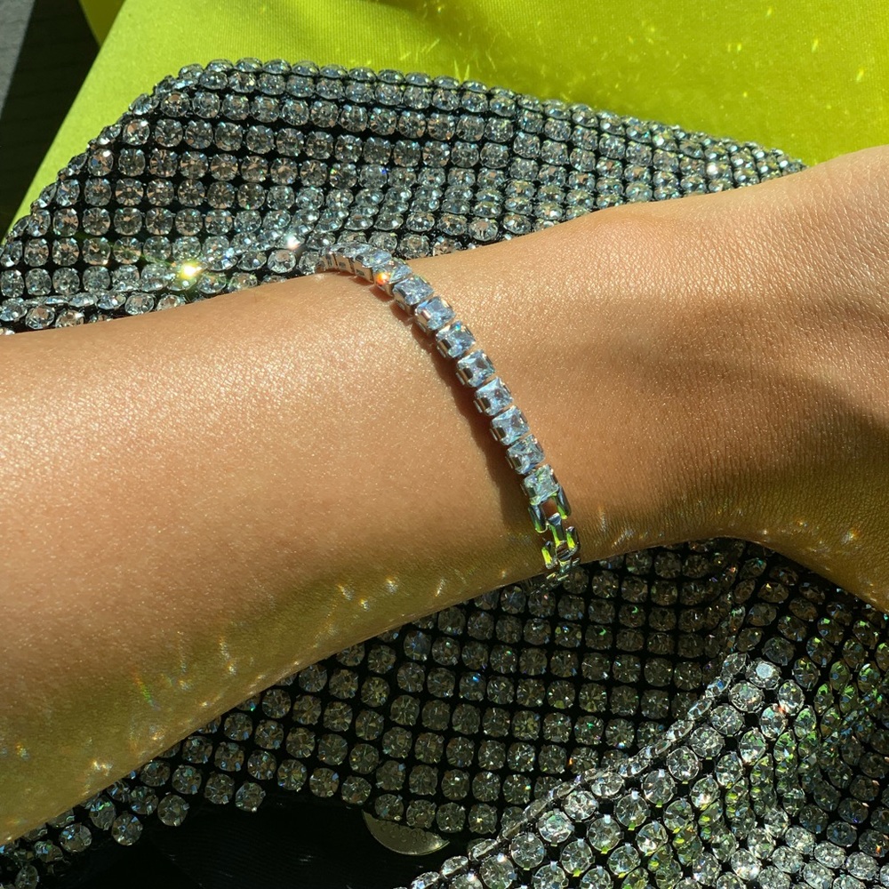 Gold/Silver Rhinestone tennis bracelet